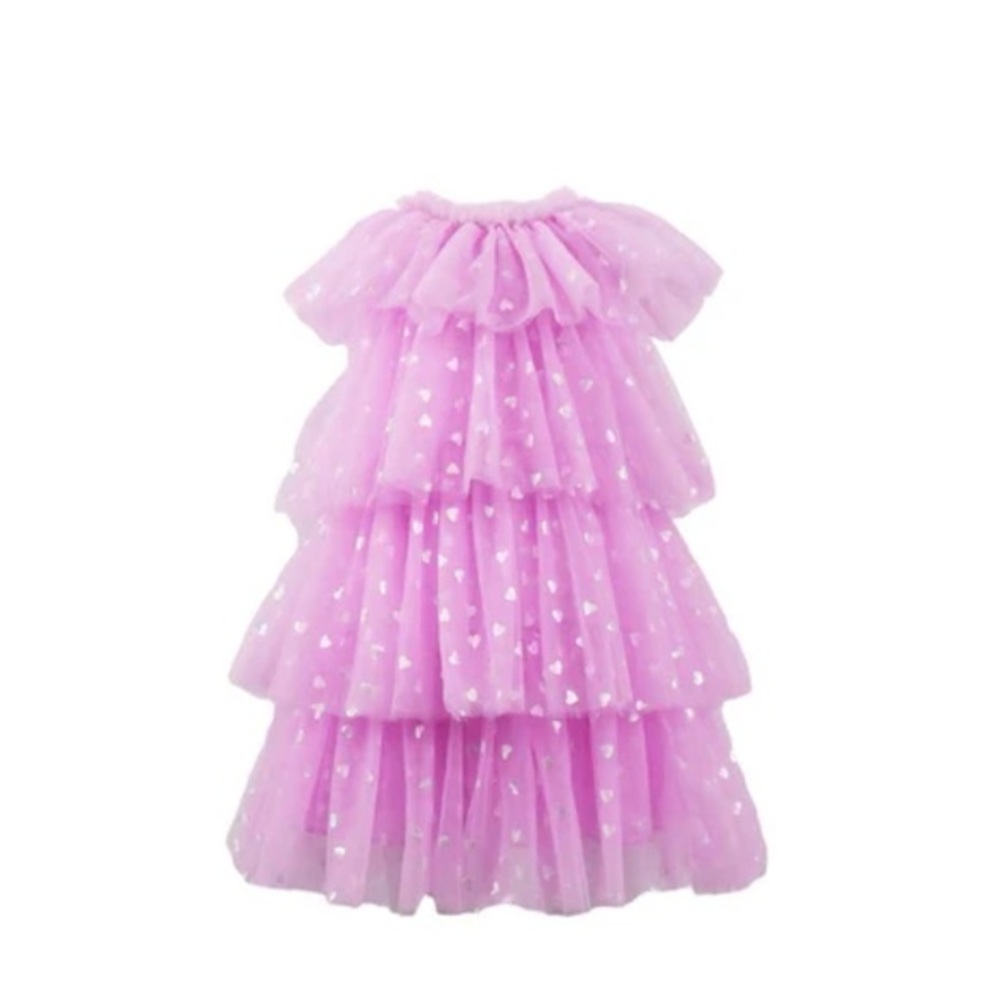 NEW Lola + The‎ Boys I love You Pink Hearts Tulle Dress Size 1